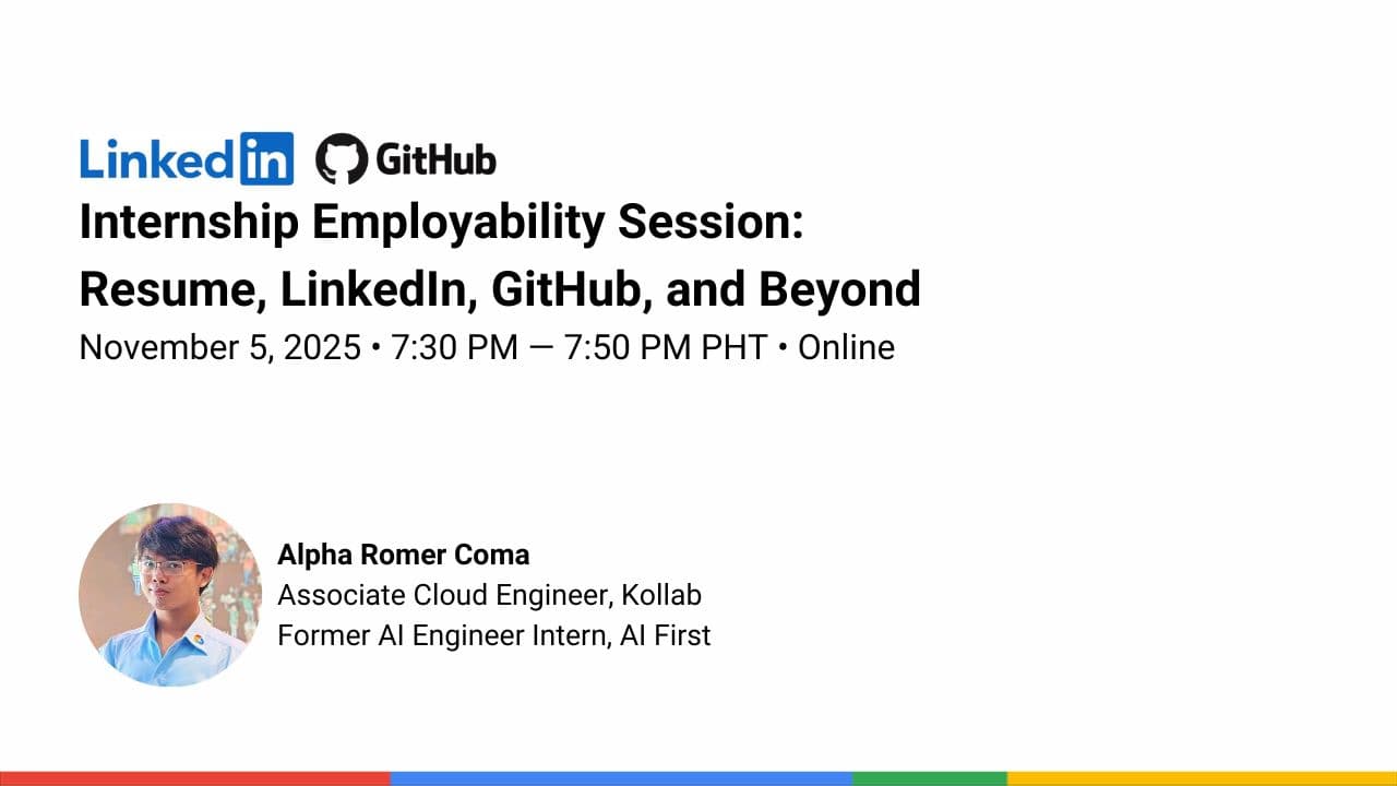 Internship Employability: Resume, LinkedIn, GitHub, and Beyond
