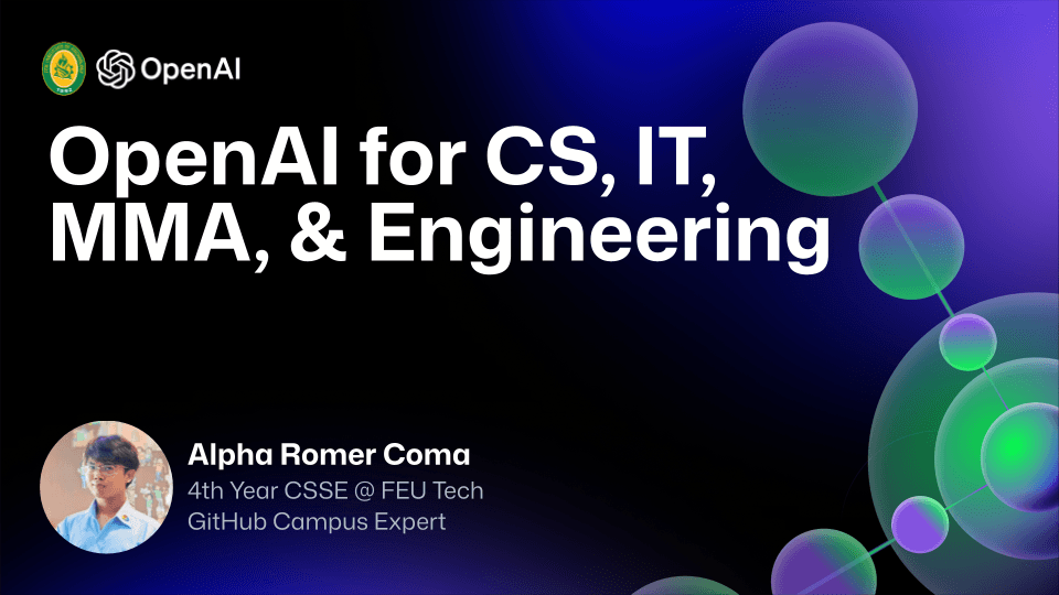 OpenAI Codex for CS, IT, MMA, and Engineering title slide
